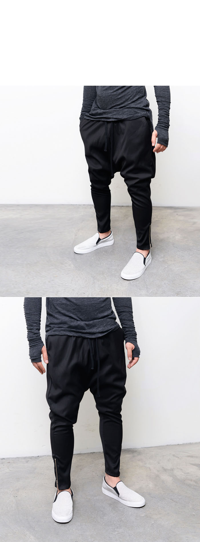 black bootcut sweatpants